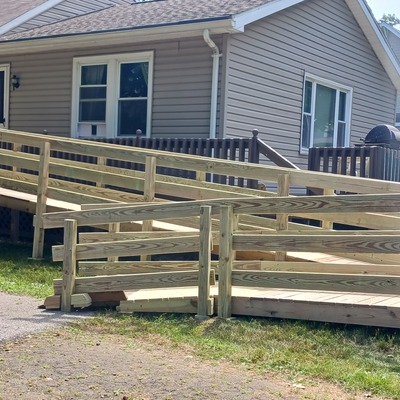 A home access ramp, ready for its recipient to go out into the world.