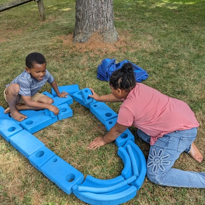 Teamwork   blue foam