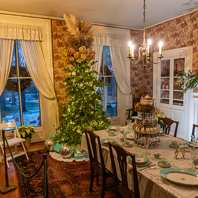 Formal Dining Room decorated for Trees of Christmas 2022