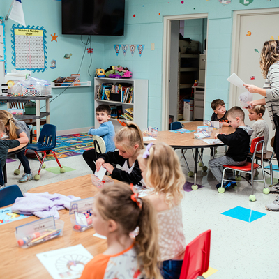 We prepare our preschoolers for Kindergarten by building a strong Christian and academic foundation.